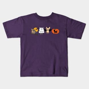 Lilac Halloween Chihuahuas - Smooth coat chihuahuas - Halloween Chihuahua Tee Kids T-Shirt